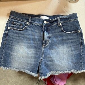 Loft distressed jean shorts